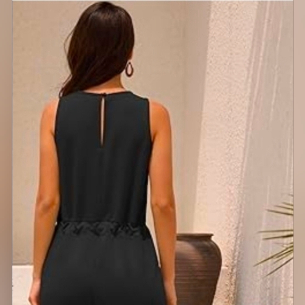 Zaful Women's Jumpsuit Black Sleeveless XL - Picture 2 of 9
